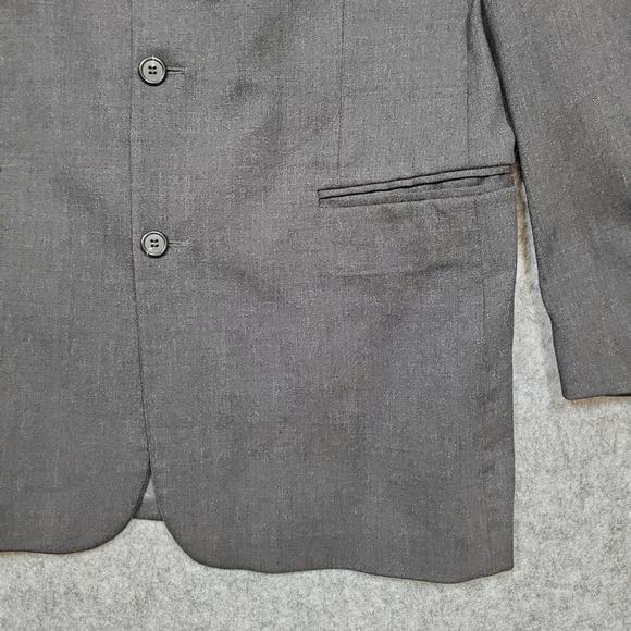 J.Crew Blazer Mens 42L Wool 3 Button Single Breasted Charcoal Sport Coat Jacket - Picture 2 of 16
